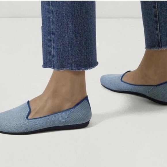 Rothy’s The Loafer Indigo Cloud Blue Slip-Ons Flats Women’s Size 9.5 NWOB - Picture 3 of 11